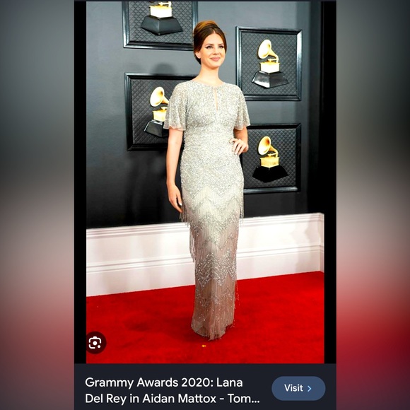 Aidan Mattox beaded gown size 6 - Picture 9 of 10